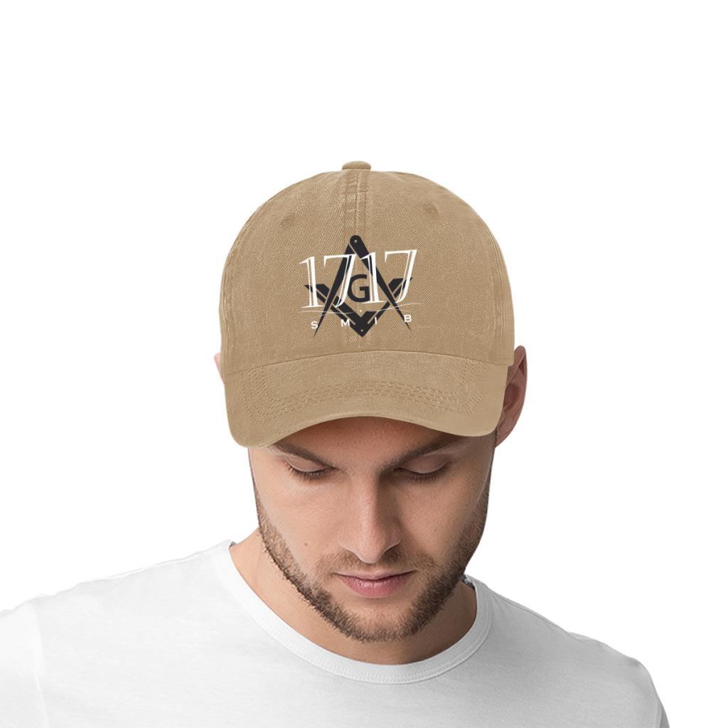 Est 1717 Masonic Baseball Caps Peaked Cap Freemason Gold Square Compass Sun Shade Hats For Men Women