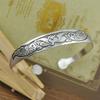 Ethnic Tibetan Miao Silver Vintage Carved Open Bangle Women's Jewelry