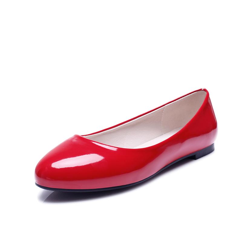 

Модные женские лоферы, балетки, весенне-осенние танцевальные туфли, женские повседневные рабочие туфли для медсестер, черные, красные, белые, розовые балетки, большой размер 45 44 красный