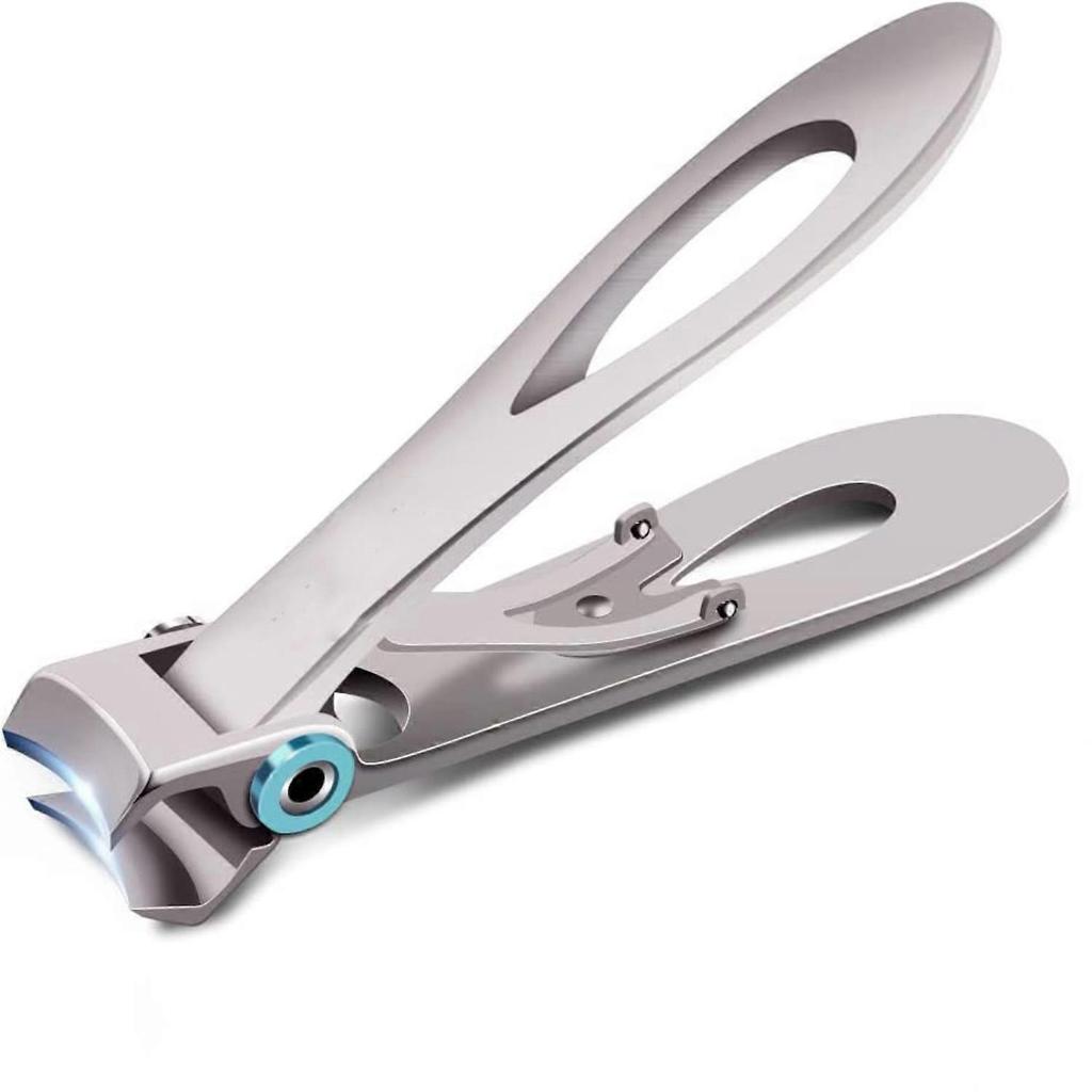 Coupe-ongles en Acier Inoxydable pour Ongles Épais, Ouverture Large des Mâchoires, Robuste, Anti-Éclaboussures, Tranchant et Durable