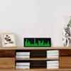AA58 LED Music Spectrum Rhythm Lights Voice Sensor 1624 RGB Atmosphere Level Indicator with Clock Display(Wire Control)