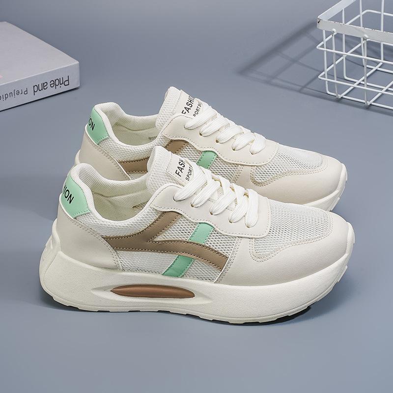 

Женская обувь, Новая дышащая обувь из сетки с отверстиями, Женские универсальные кроссовки на платформе в корейском стиле, Повседневные кроссовки для бега, Папины кроссовки 40 хаки