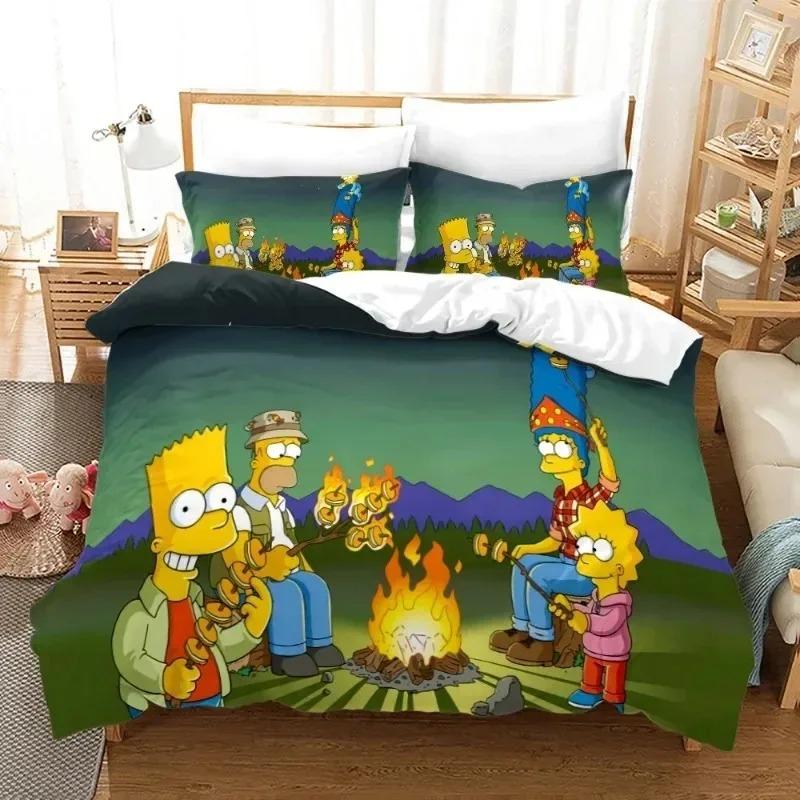 Hot Sale New Anime Cartoon 3D SS-Simpsonss Bedding Duvet Cover Set Bedding Set Baby Kids Adult Bedroom Set Gift 2/3piece Set