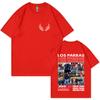 Rapper Los Parras Tour TShirts Harajuku Double Sided Print Summer Graphic Oversized Hip Hop Tshirts ONeck Cozy Men Tops Unisex