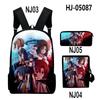 Fashion Novelty When They Cry Higurashi 3D Print 3pcs/Set School Bags Laptop Daypack Backpack Inclined Shoulder Bag Pencil Case