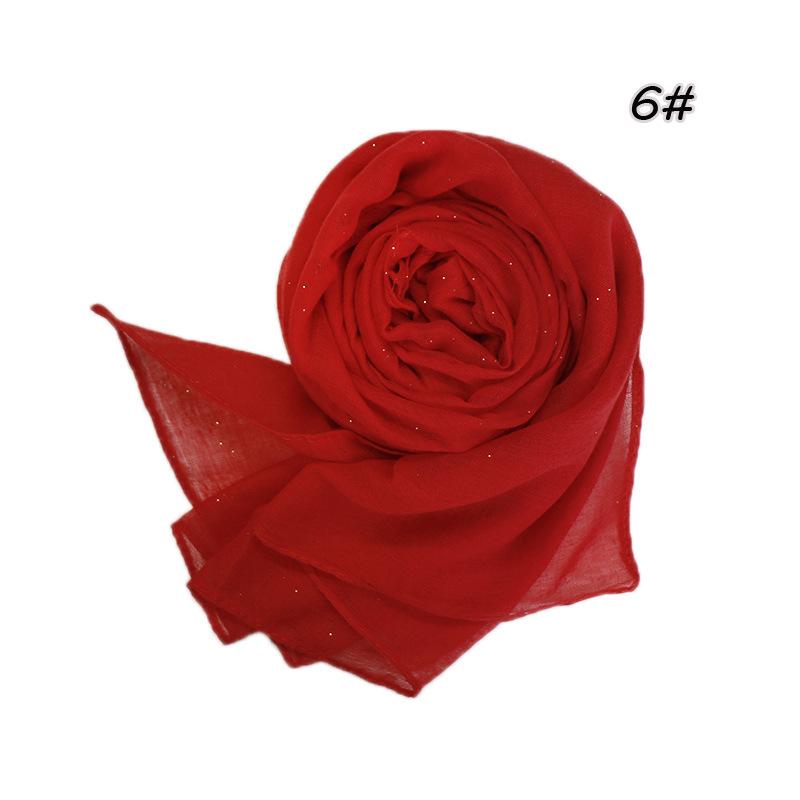 New bronzing Bali yarn women's scarf monochrome gold sprinkled long scarf elegant and fashionable