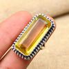 Dazzling Citrine Gemstone Handmade 925 Sterling Silver Jewelry Elegant Ring Gift For Her