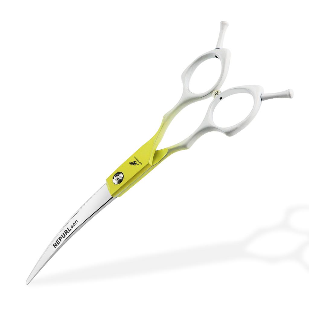 6.5 Inch, Color Double Tail, Split Maiden Handle, Pet Scissors, Pet Curved Scissors