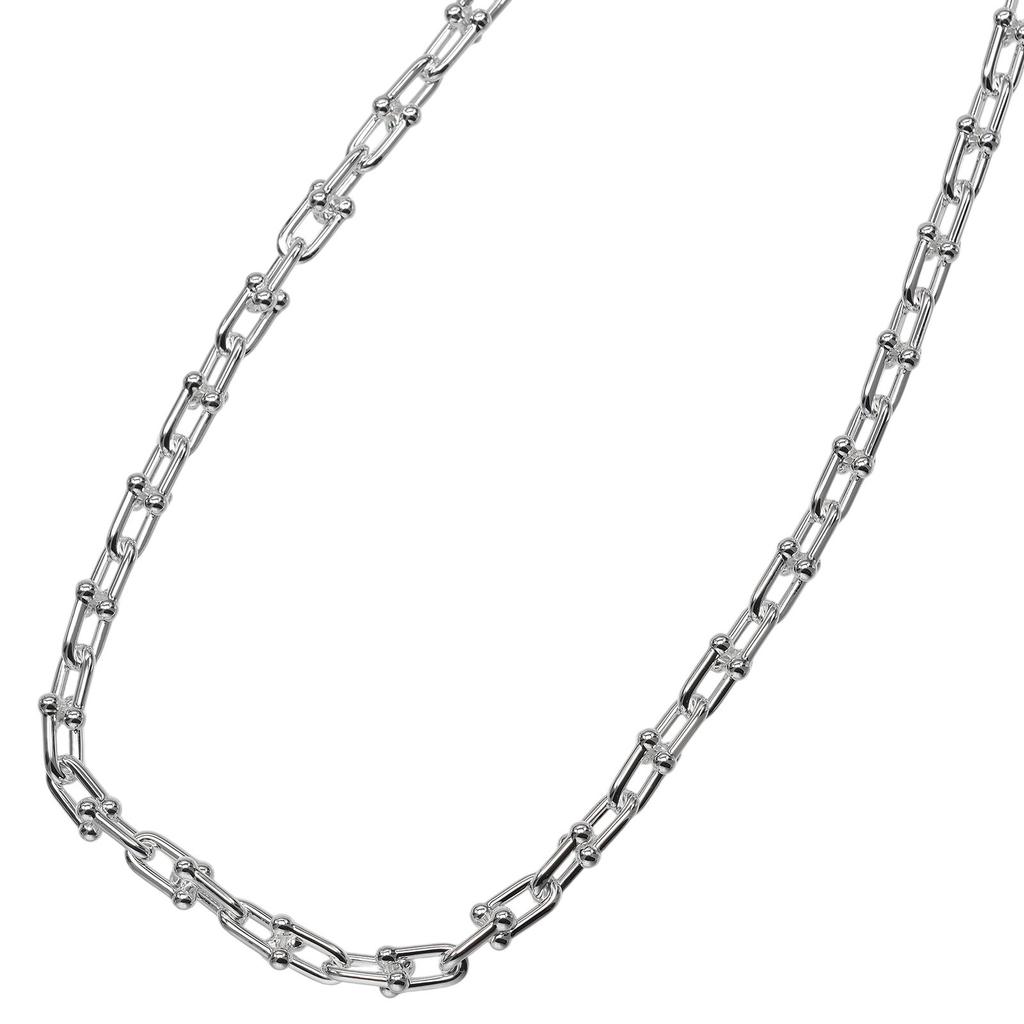 TIFFANY&Co. hardware small link Necklace Silver925 43g Women Used