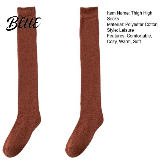 Thigh High Socks Stockings Knee Warm Over Long Winter Women Extra Trendy Footless Thick Thermal