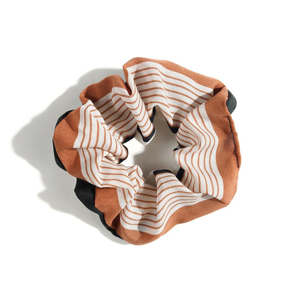 Leopard Print Hair Band Bohemian Large Intestine Band Small Fresh Commuter Rubber Band Flower Print Head Band Head Rope