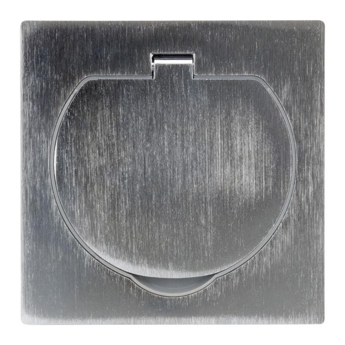 Prise de sol 16a 2p+t finition alu brossé - ip55 simple - zenitech