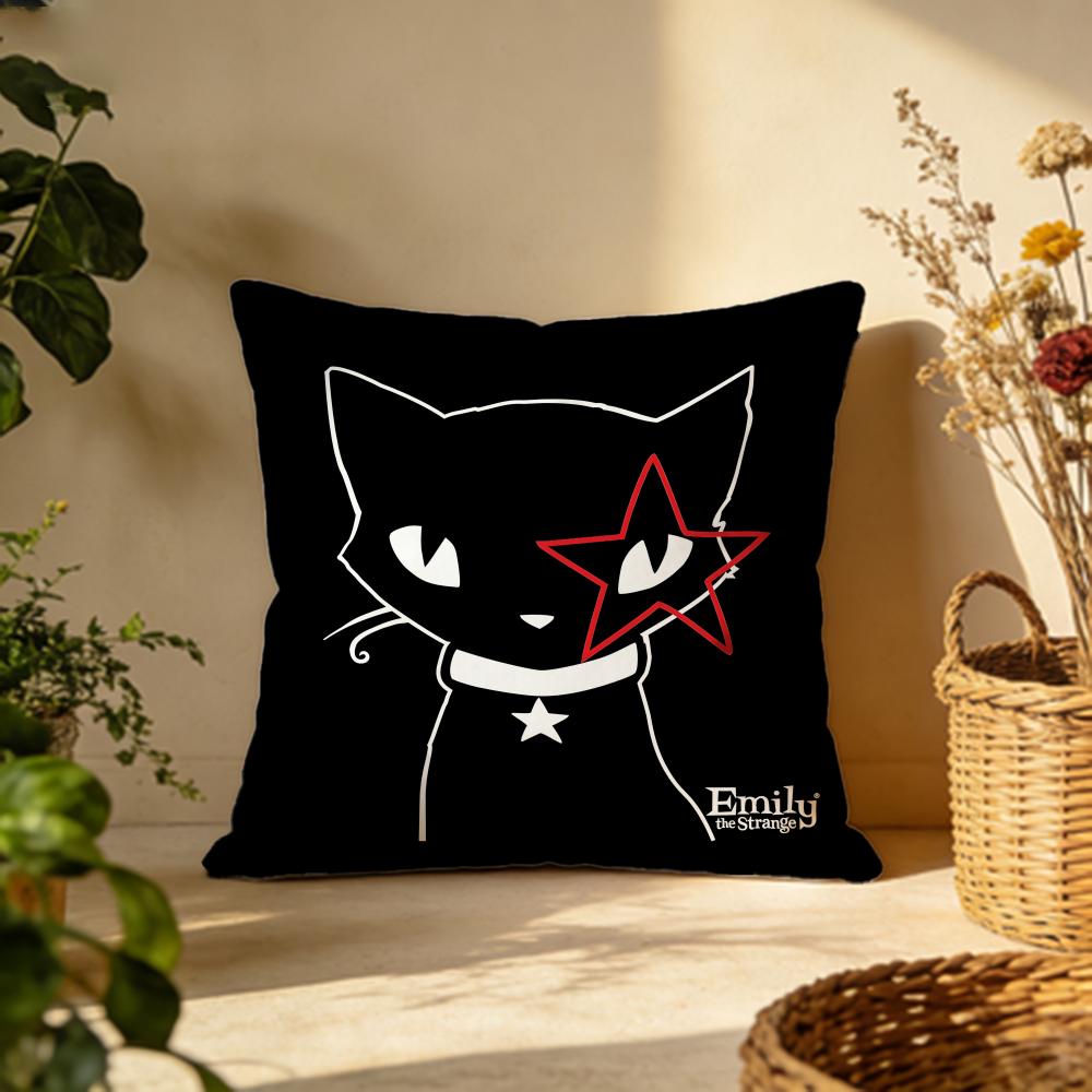 Stylish Eemily the Cool Strangered Cushion Cover Versatile DoubleSided Pillow Case Fit for Sofa Bed Car Daily Decor