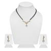 Estele Candere Drop Mangalsutra Gold Plated Women Necklace Set With Austrian Crystals