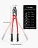 24 Inch Hand Swager Crimper 5 Cavity 1/16 to 3/16inch Swaging Tool for Copper Aluminum Oval Sleeves and Stop Sleeves Wire Rope Crimping Tool Propress