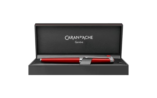 CARAN Leman Slim Rouge Carmine Ballpoint Officially Imported D'ACHE Pen, 4771-580,