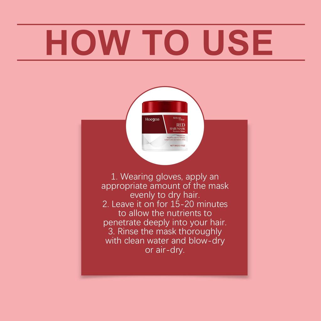 Maschera per Capelli Red Collagen per la Protezione del Colore, Idratante e Ammorbidente per Capelli, Delicata e Rinfrescante, Mantenendo i Capelli Lucenti e Lisciando il Crespo