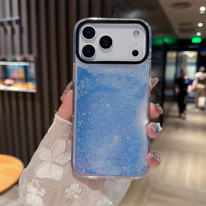 

Glitter Quicksand Case for iPhone 17Pro 17 Pro Max Cover Women Brilliant Floating Move Sand Phone Shell Clear Hard Liquid Fundas iPhone17 Pro