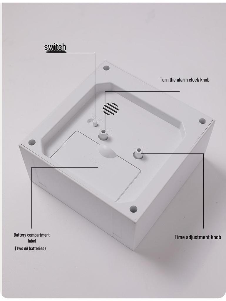 Nordic Style Silent Bedside Alarm Clock with Night Light GH210