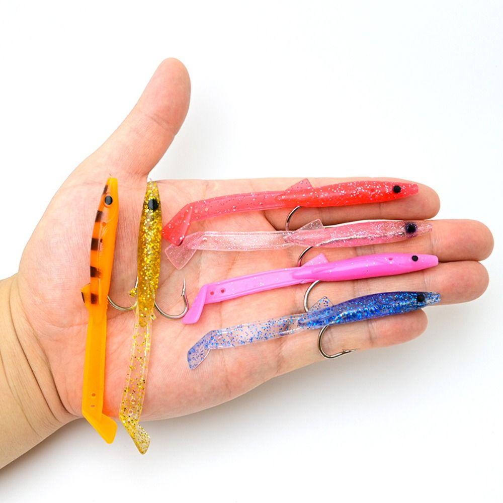 12pcs Soft Fishing Lures Mixed Color Artificial Bait Sports Silicone Bait Shad Fishing