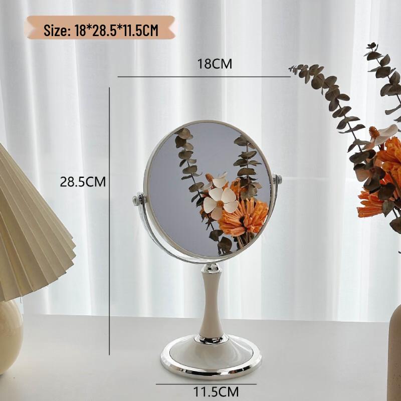 Vintage Rotating Double-Sided Magnifying Makeup Mirror