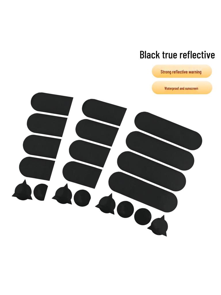 Retro Black Reflective Racing Helmet & Vehicle Sticker Set