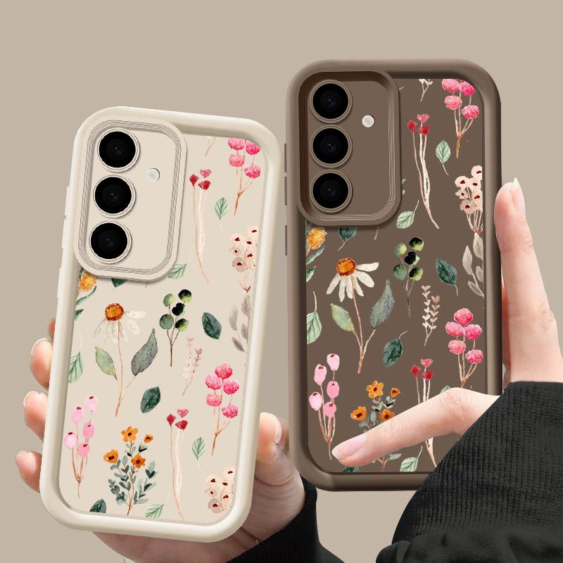 Colored Plants Case For Samsung Galaxy S25 Edge S24 S23 Ultra Plus S24 S21 FE A56 A53 A54 A16 A35 A15 A55 5G Soft Phone Cover
