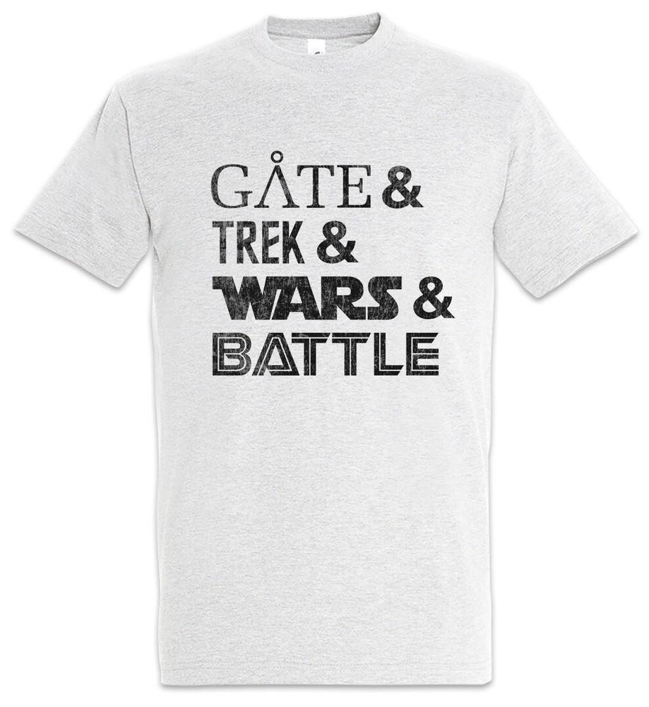 Gate & Trek & Wars & Battle T-Shirt Fun Geek Nerd Sci-Fi