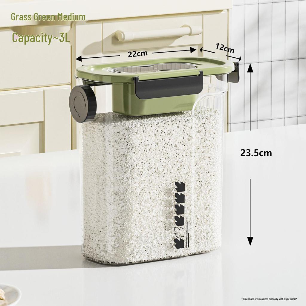 Transparenter, versiegelter Küchen-Aufbewahrungsbehälter - Feuchtigkeits- und Insektenschutz für Getreide, Müsli und Snacks