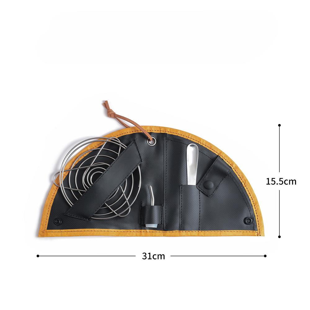 

Outdoor Coffee Cutlery Set with Filter Paper Storage Bag, Filter Holder, Coffee Spoon, Portable Compact Camping Accessories