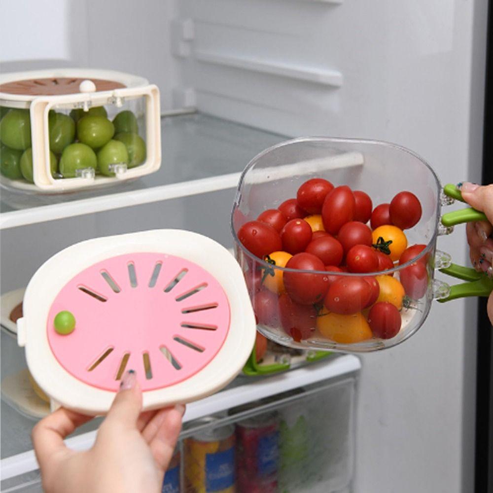 With Lid and Handle Fruit Washing Bowl Kitchen Gadgets Kitchen Storage Basin Fruit And Vegetable
