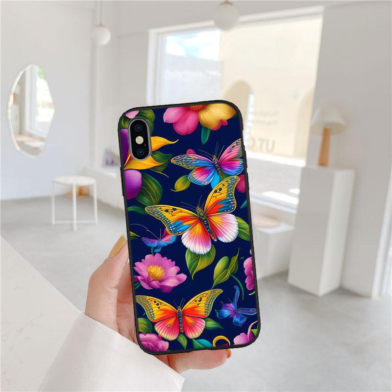 LO26 Colorful Butterfly Soft Shell Phone Case for Redmi Note 13 14 Pro+ Plus A3 A3X 13X 13C 13R 14S 14C 14R