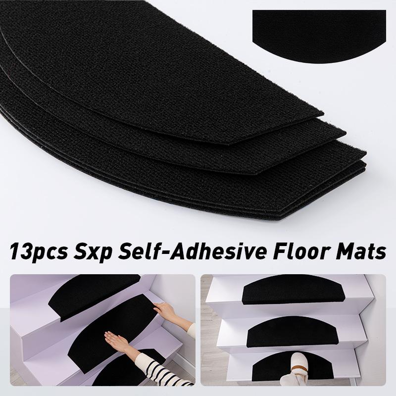 60x24cm 13pcs Self-Adhesive Stair Rugs Soft Stair Stepping Mat Non Slip Carpet Protector Rug Stair Treads Covers Rugs Foot Mat