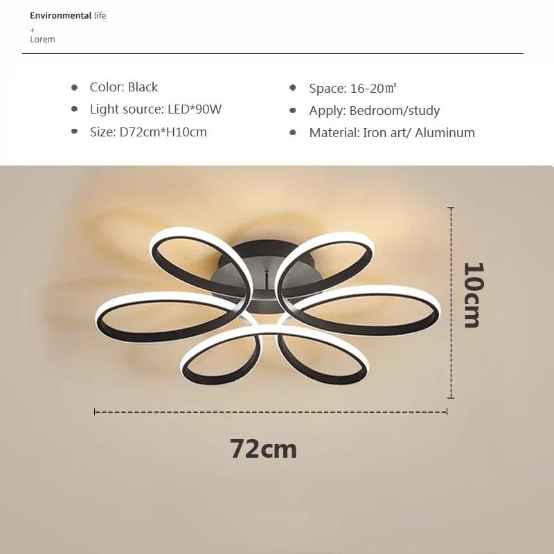 Modern LED Ceiling Lamp For Living Room Restaurant Bedroom Chandelier Six Petal Flower Design Ceiling Lights Home Decor Fixture