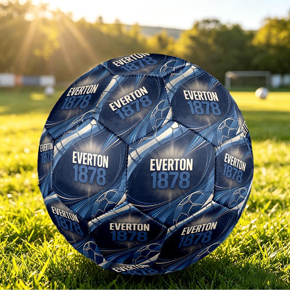 Balón de Fútbol Estampado del Everton Talla 5, Balón de Fútbol Antideslizante para Partido de Adultos, Souvenir para Aficionados al Fútbol