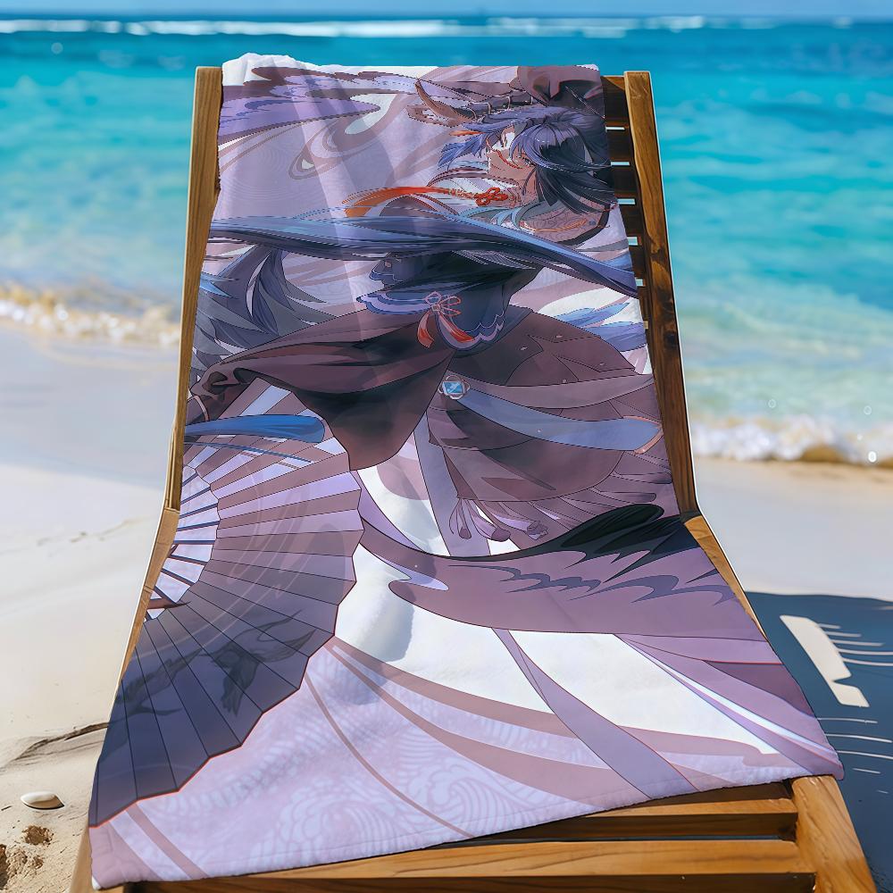 Game Xianyun Genshin Towel Sports Quick Dry Travel Camping Gear Sandproof Soft Light Large Beach Towel