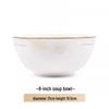 Ru Han Light Luxury Ceramic Hand-painted Gold Rim Soup Bowl