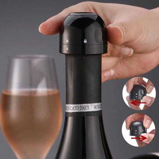 Wine Stopper Rotate And Lock Unlock Leak-proof Reusable Freshness Flavor Keeping Champagne Bottle Sealer Saver Cork Kitchen Supplies