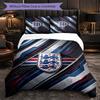 England Football Pattern 3 Pieces Bedding Set Soft Microfiber Duvet Cover with Pillow Cases for Bedroom