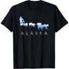 Alaska Sled Dogs Mushing - Sled Dog Team Snow Mountain Scene Men Women Girls Kids T-Shirt