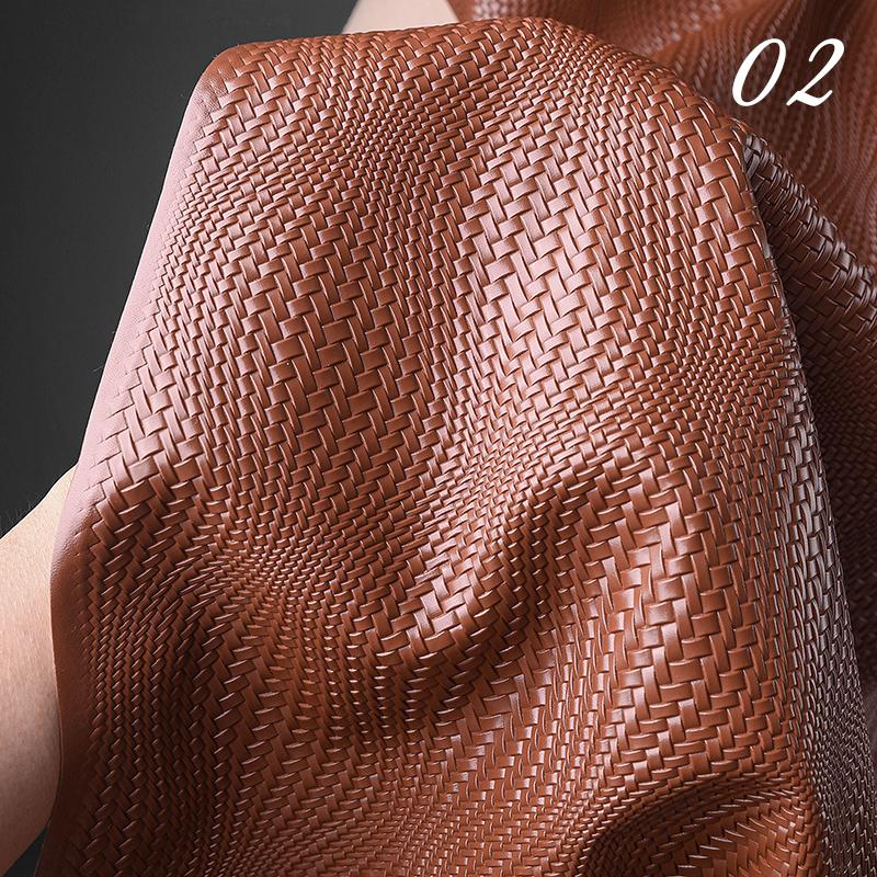 

3D Irregular Weaving Texture Embossed Creative Leather Fabric Handmade DIY Coat Bag skirt Clothing PVC Designer Fabric 50x145cm