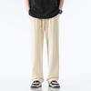 Summer Track Pants Men Light Thin Breathable Straight Sweatpants Drawstring Solid Color Sportswear Loose Home Trousers