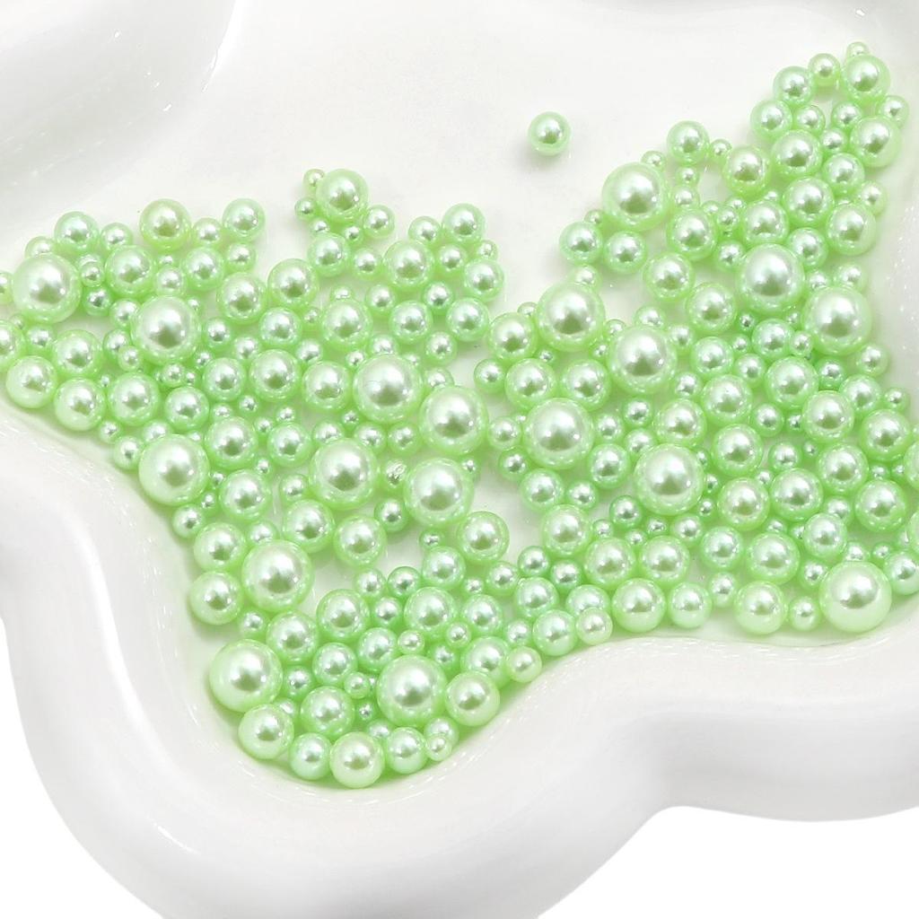 ABS Non-Porous Pearl-Plated Colored Round Beads for DIY Crafts and Fashion Accessories