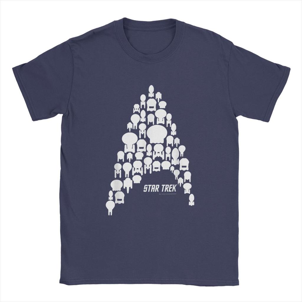 Stars Treks Federation Fleet Delta Silhouette T-Shirts Men movie Cool Pure Cotton Tees Round Neck Short Sleeve T Shirt Gift Tops