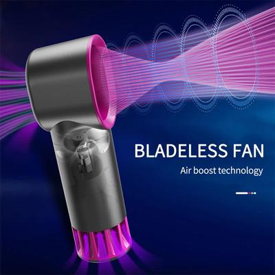 Portable Bladeless Fan Mini Handheld Fan USB Rechargeable Ultra Quiet Fans Air Cooler Fans For Desktop Outdoor Office Air Cooler
