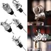 Zinc Alloy Animal Head Wine Pourer Resuable Bar Tool Alcohol Pourer Silver 3D Animal Wine Bottle Dispenser Party