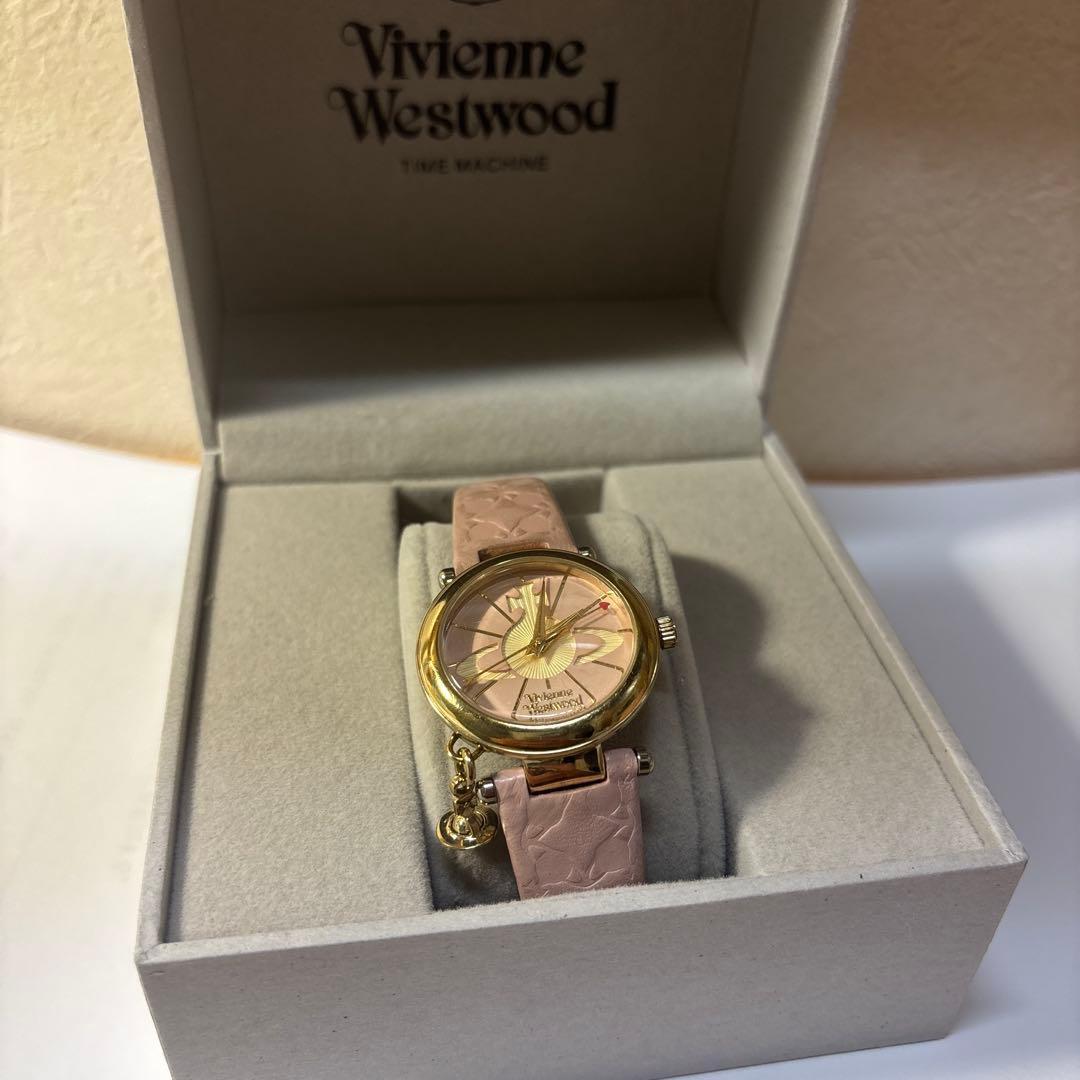 Used Vivienne Westwood Watch Pink Leather