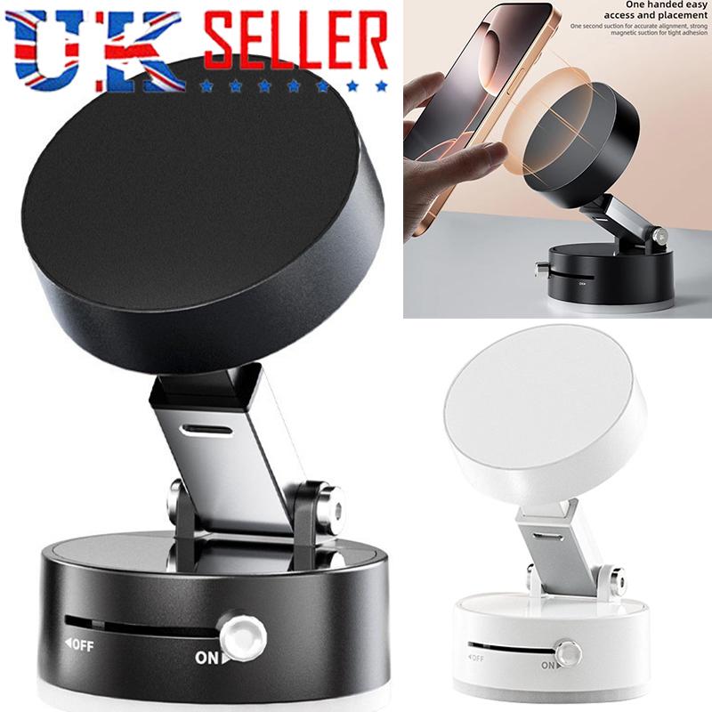 Magnetic Suction Cup Car Phone Holder Vacuum Car Mount 360° Rotation