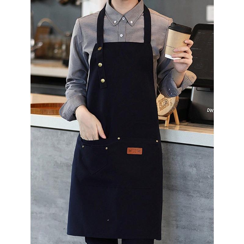 1PC Waterproof Oil-Proof Apron For Home Use,Aprons With Pockets, Poly Stain-Resistant Kitchen Aprons, Cooking Aprons Applicable To Home
