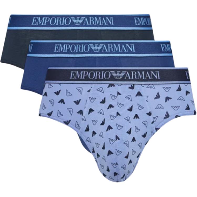 Emporio Armani Хлопковые трусы с логотипом 3 шт. Мужское нижнее белье 112132-4F717-75336 L